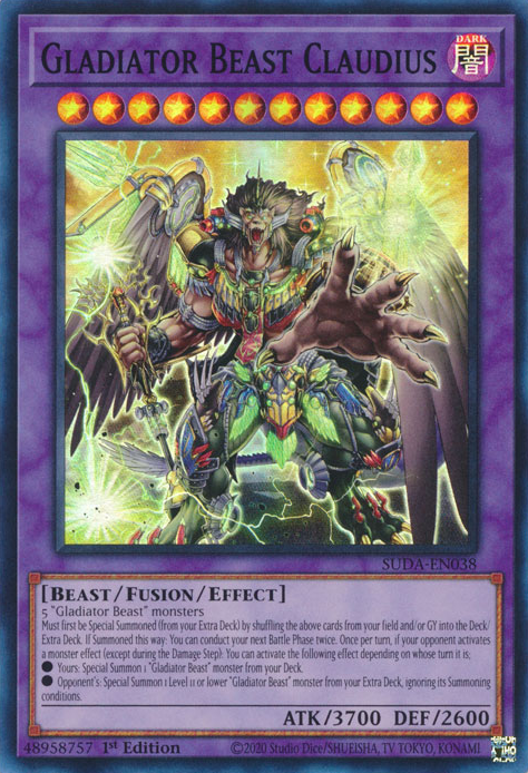 Gladiator Beast Claudius (SUDA-EN038) - Super Rare