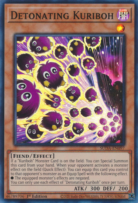 Detonating Kuriboh (SUDA-EN097) - Super Rare