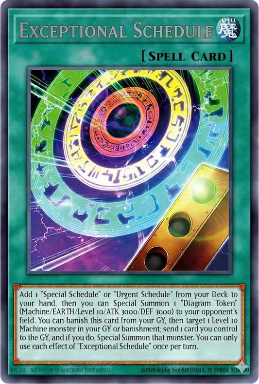 Exceptional Schedule (BLZD-EN054) - Secret Rare
