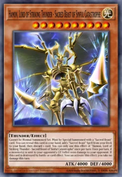 Calamity of the Sacred Beasts - Hamon, Lord of Striking Thunder (CORI-EN006) - Super Rare