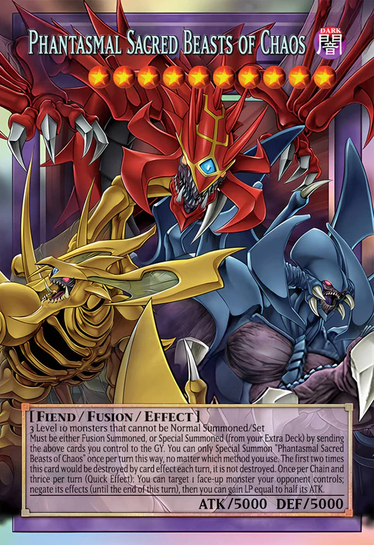 The Chaotic Phantasmal Sacred Beasts (extended art) (CORI-EN029) - Starlight Rare