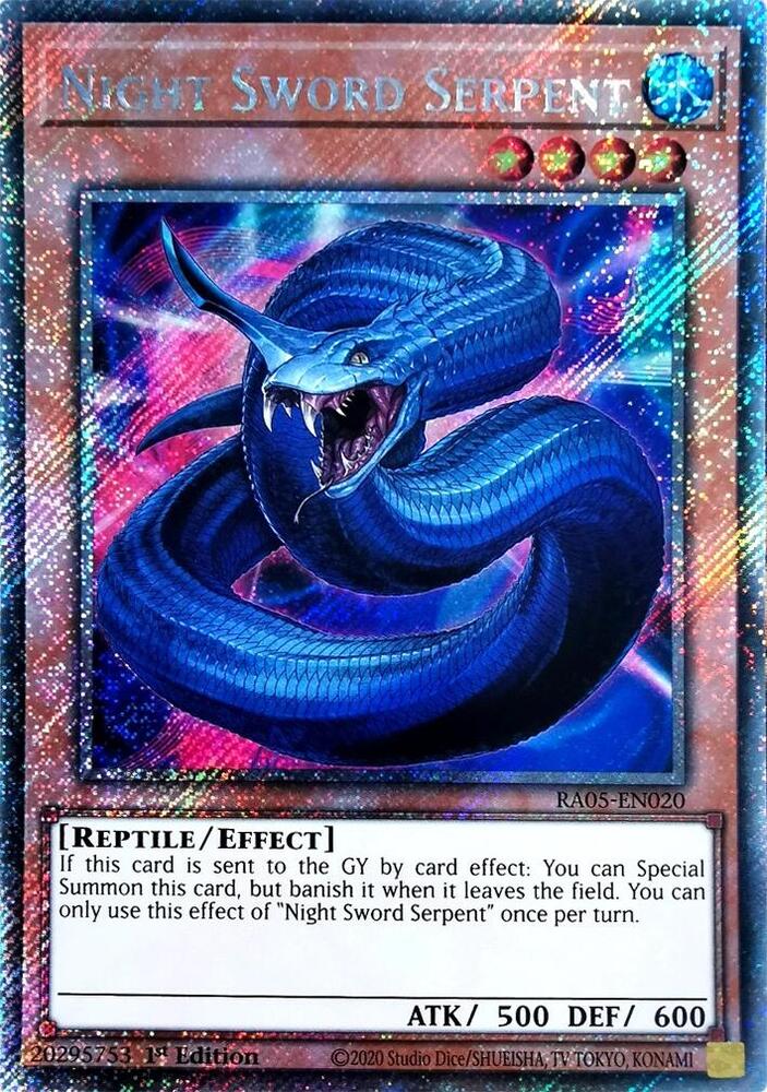 Night Sword Serpent (RA05-EN020) - Platinum Secret Rare