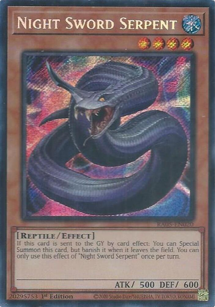 Night Sword Serpent (RA05-EN020) - Secret Rare
