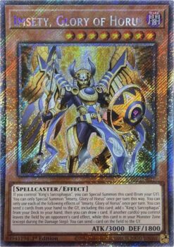 Imsety, Glory of Horus (RA05-EN027) - Platinum Secret Rare