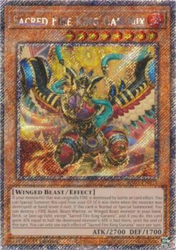 Sacred Fire King Garunix (RA05-EN031) - Platinum Secret Rare