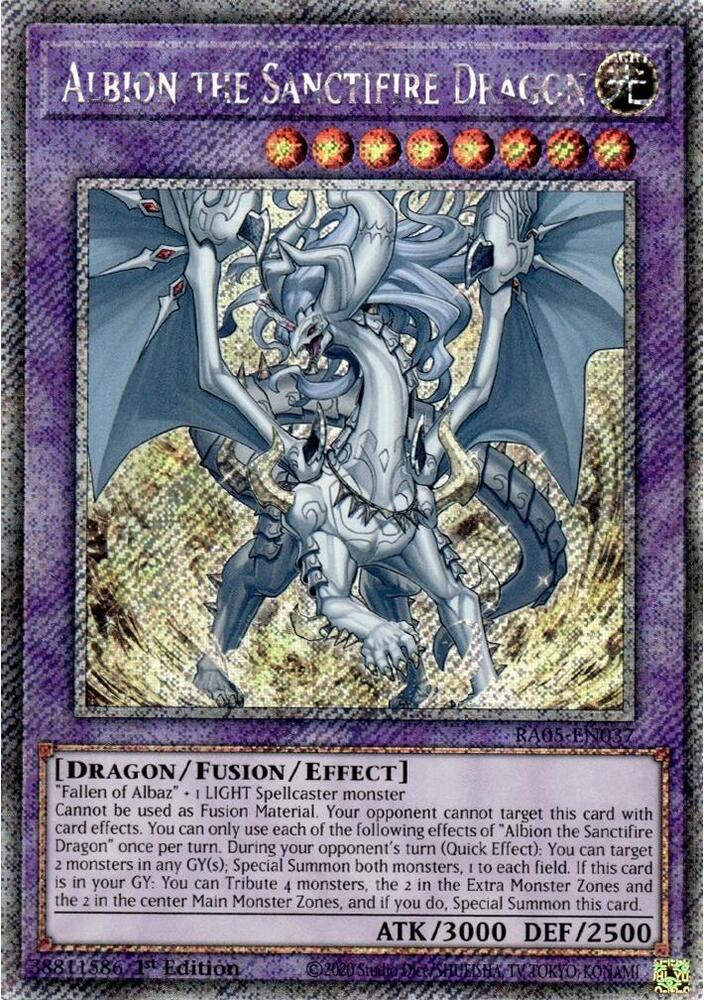 Albion the Sanctifire Dragon (RA05-EN037) - Platinum Secret Rare