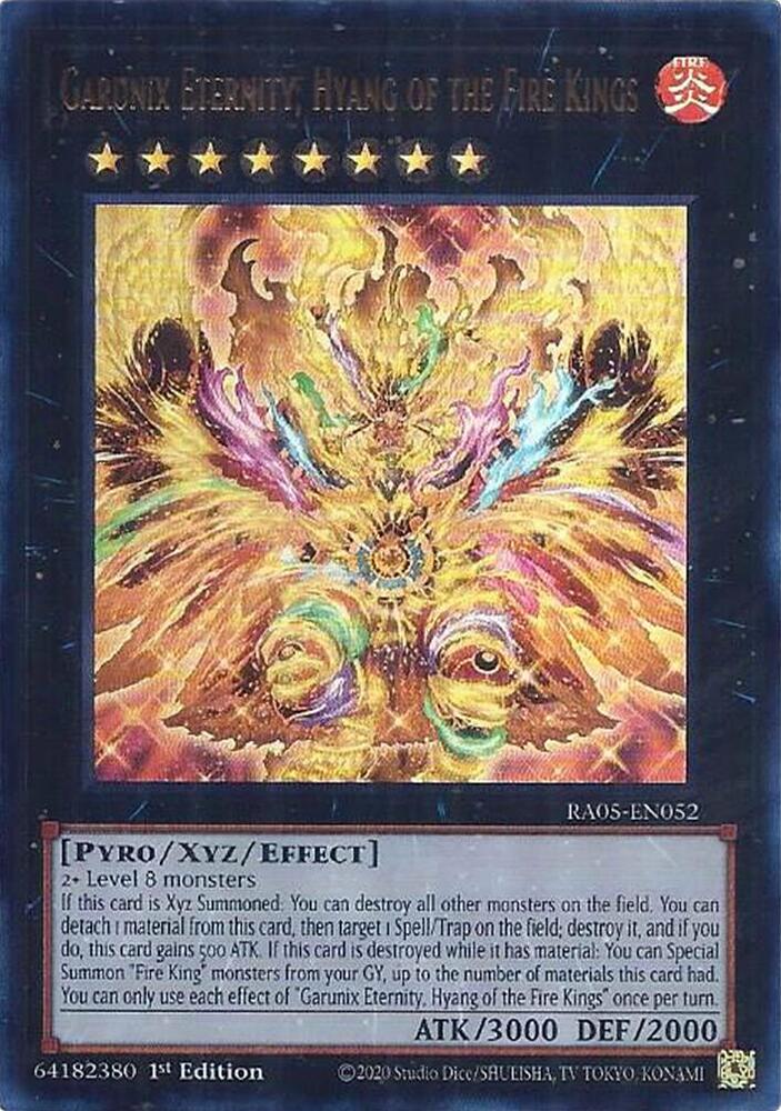 Garunix Eternity, Hyang of the Fire Kings (RA05-EN052) - Ultra Rare