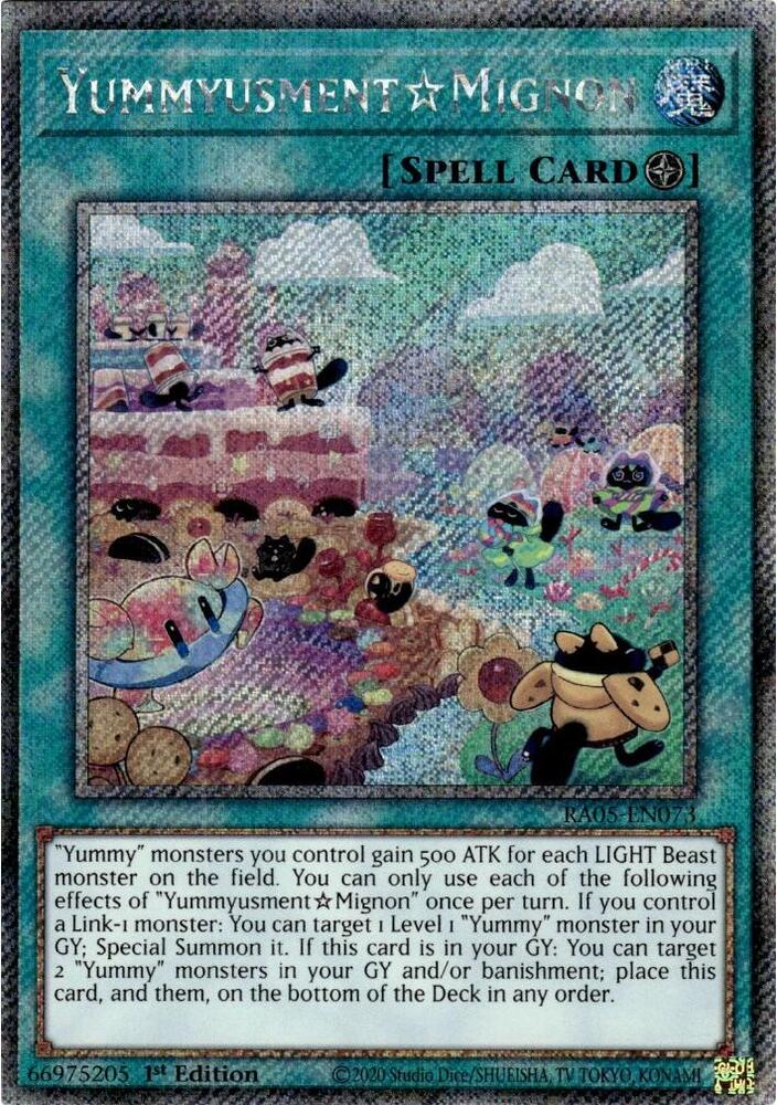 Yummyusment☆Mignon (RA05-EN073) - Platinum Secret Rare
