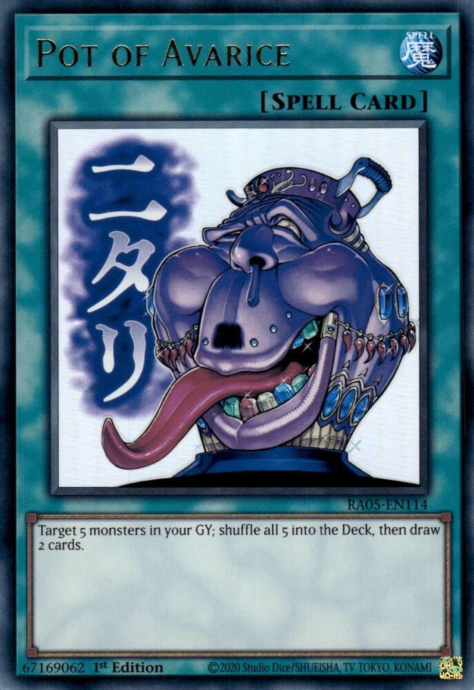 Pot of Avarice (stamp artwork) (RA05-EN114) - Ultra Rare