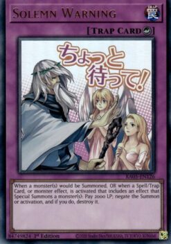Solemn Warning (stamp artwork) (RA05-EN126) - Ultra Rare
