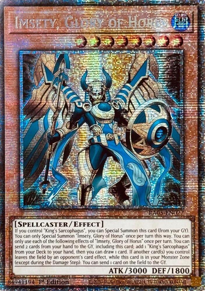 Imsety, Glory of Horus (RA05-EN027) - Starlight Rare